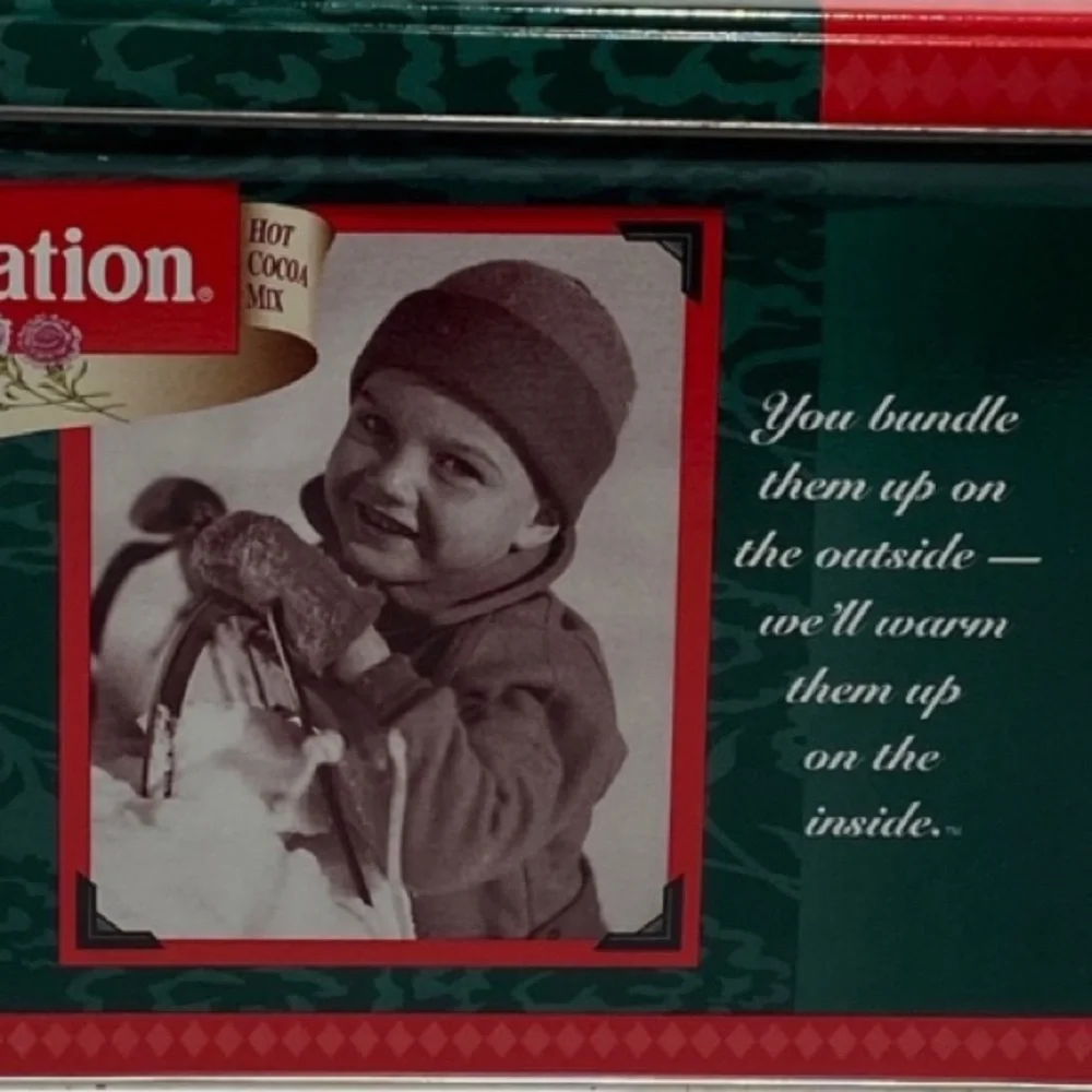 Vintage Tin Carnation Hot Cocoa Tin Vintage Decor